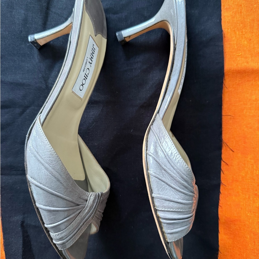 Jimmy Choo Women's Gray Heeled Sandals - Picture 3 of 7